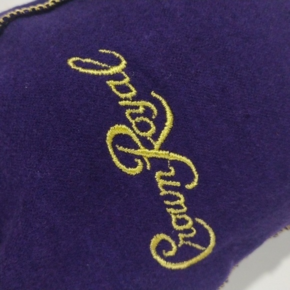 Crown Royal Purple Drawstring Bag w/ Gold Embroidered - good Condition - Picture 2 of 4